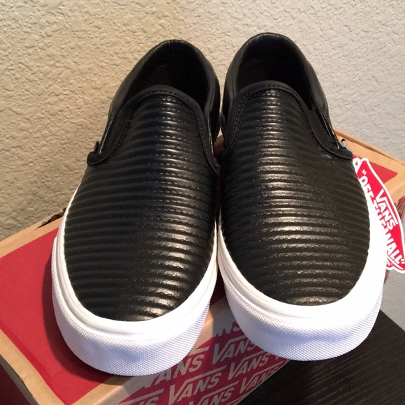 Vans Classic Slip On Moto Leather Black - Picture 5 of 5