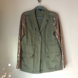 Sequined Field Jacket
