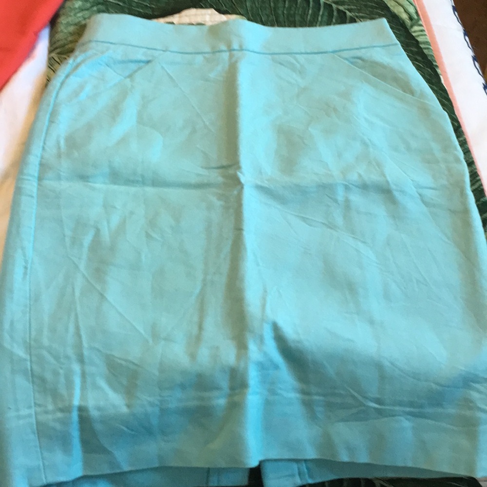 Jcrew blue pencil skirt
