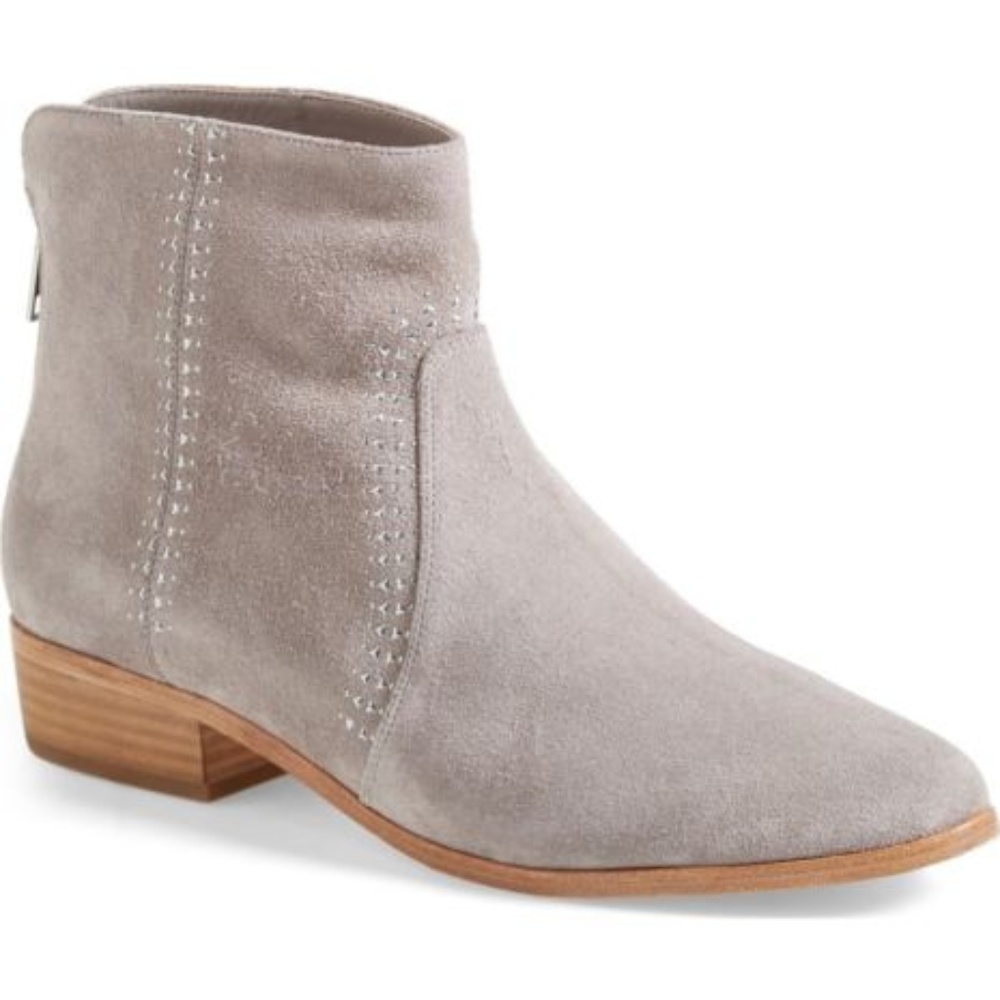 Joie 'Lucy' Dove Suede Silver Studded Booties