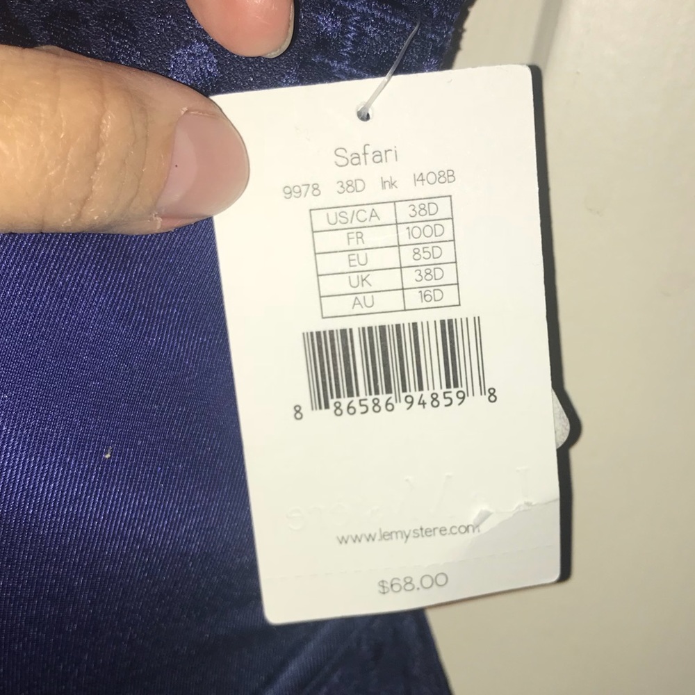 NWT LE MYSTERE ”Safari “ Padded Underwire Bra - Picture 7 of 8