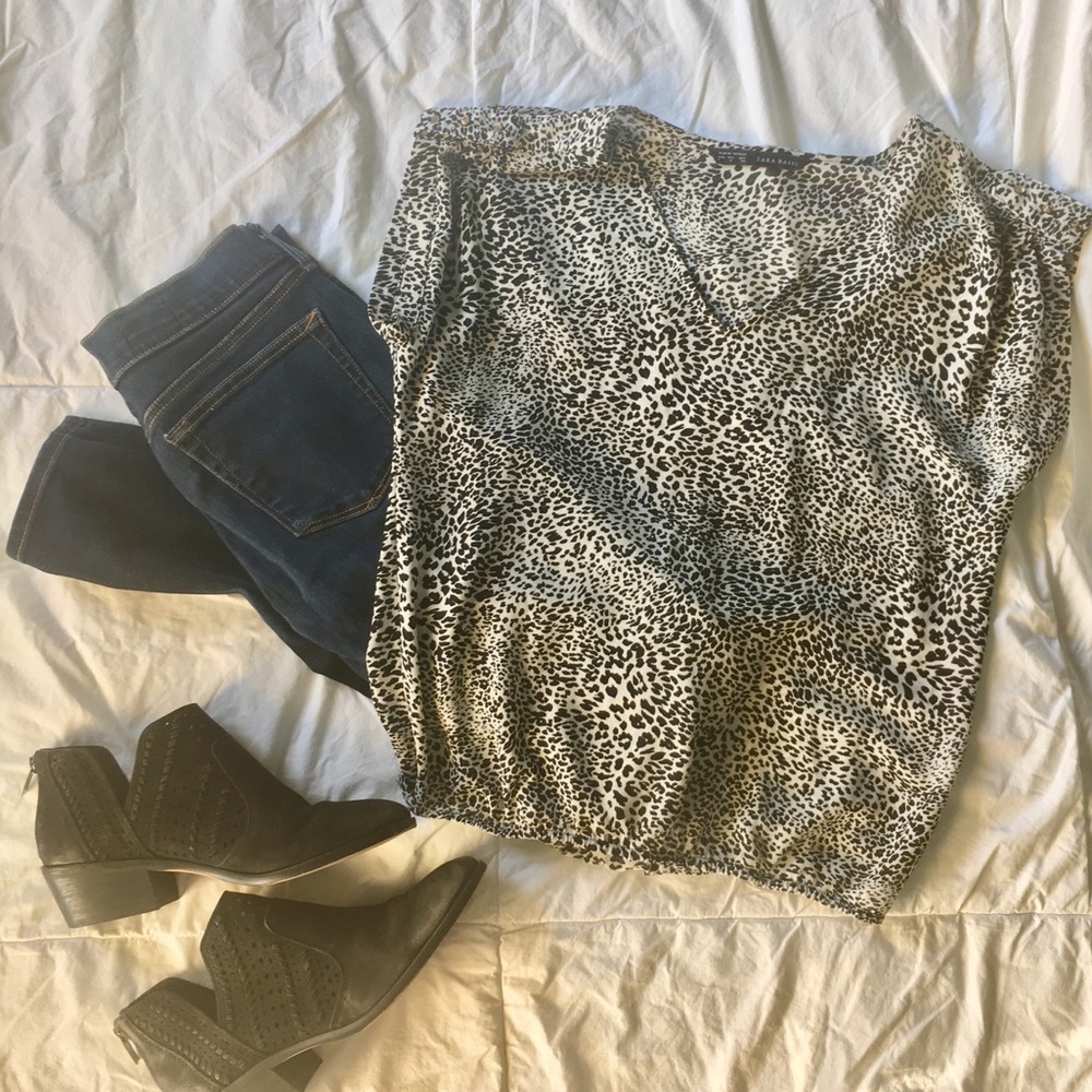 Zara Animal Print Shirt