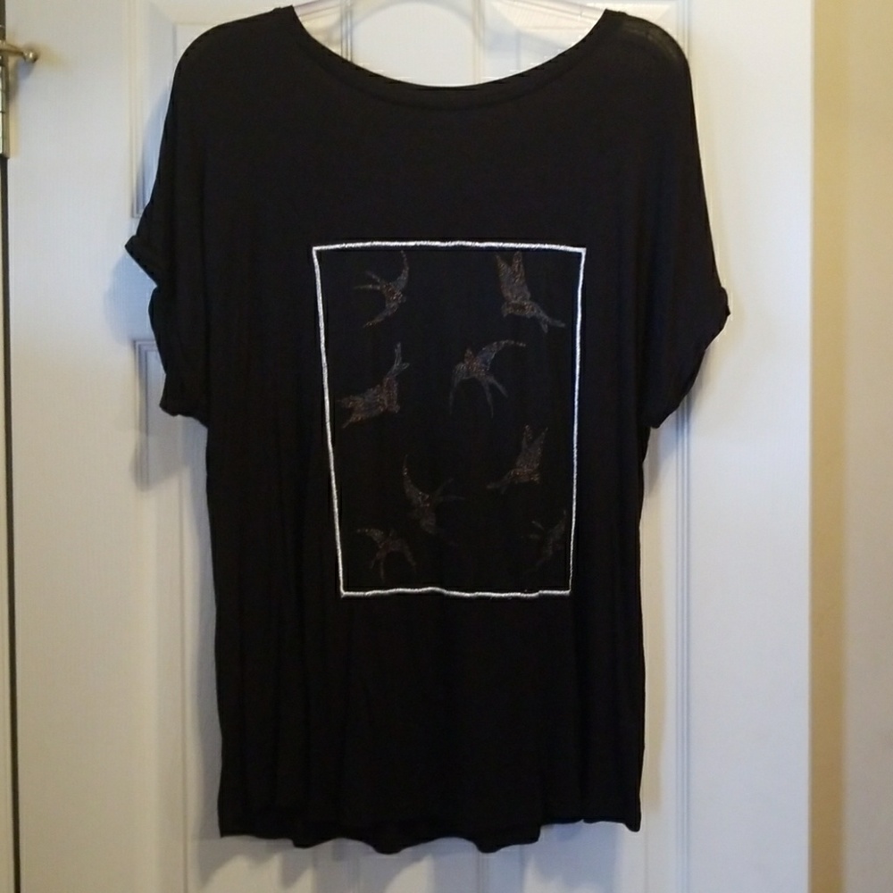 Mesh embroidered tee.....worn ONCE