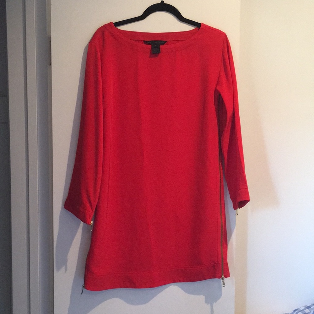 marc by marc jacobs red shift dress sz S
