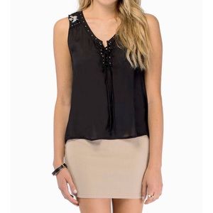 Cute black chiffon top