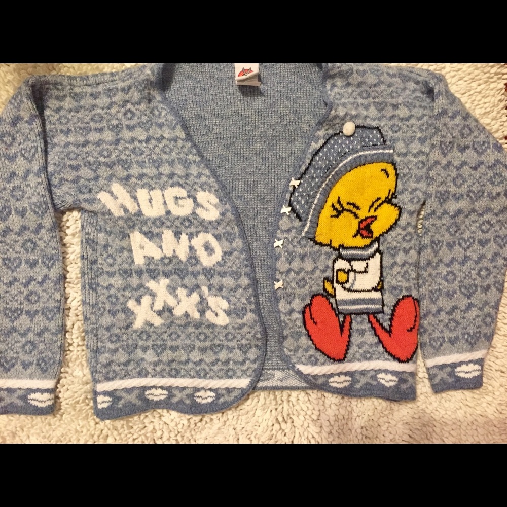 Vintage Looney Tunes Childrens Tweety Bird Sweater