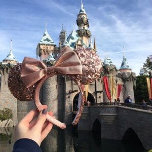 Rose Gold Minnie/Mickey Ears