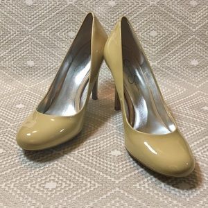 Jessica Simpson Nude Patent Leather Pumps