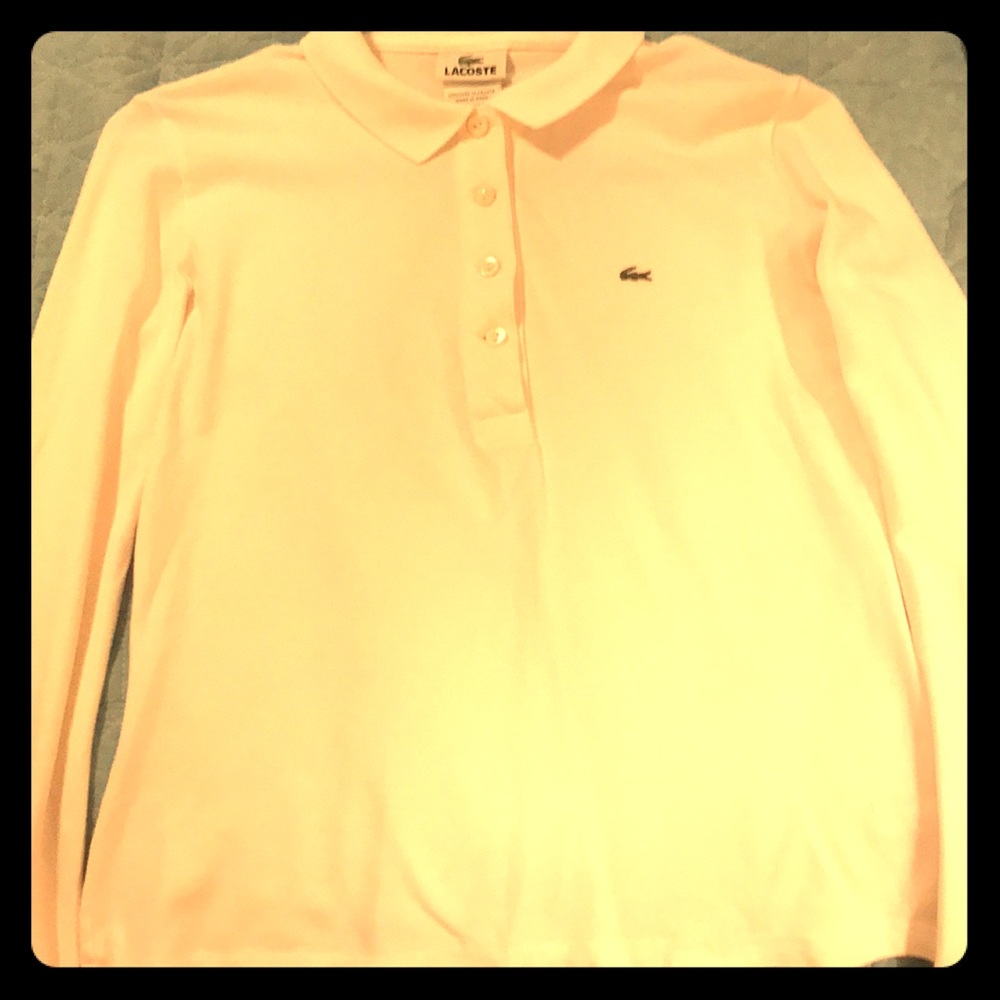 Lacoste polo shirt. Size 40. Off white