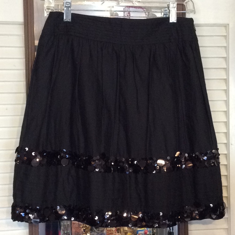 Black  Sequin Embellished Skirt
