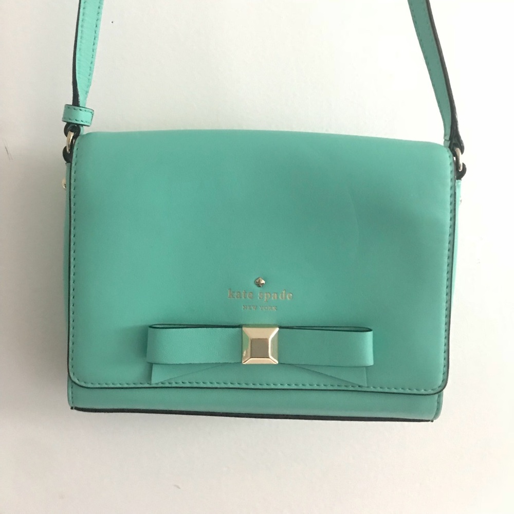Kate Spade bright turquoise medium size purse