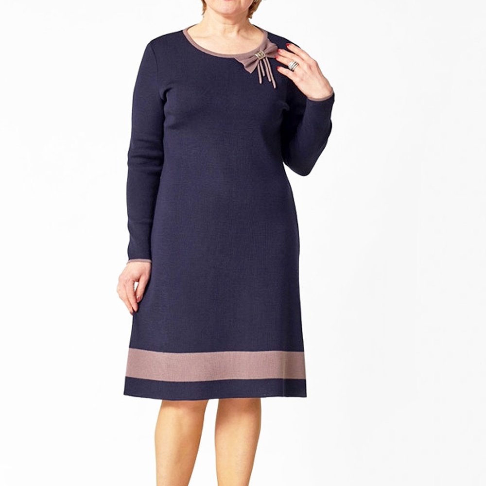 WOOL DRESS WEAR TO WORK PLUS SIZE MADE IN EUROPE