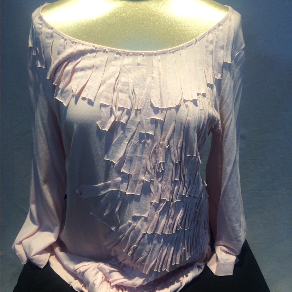 {Chico’s} Size 2 Light Pink LS Top