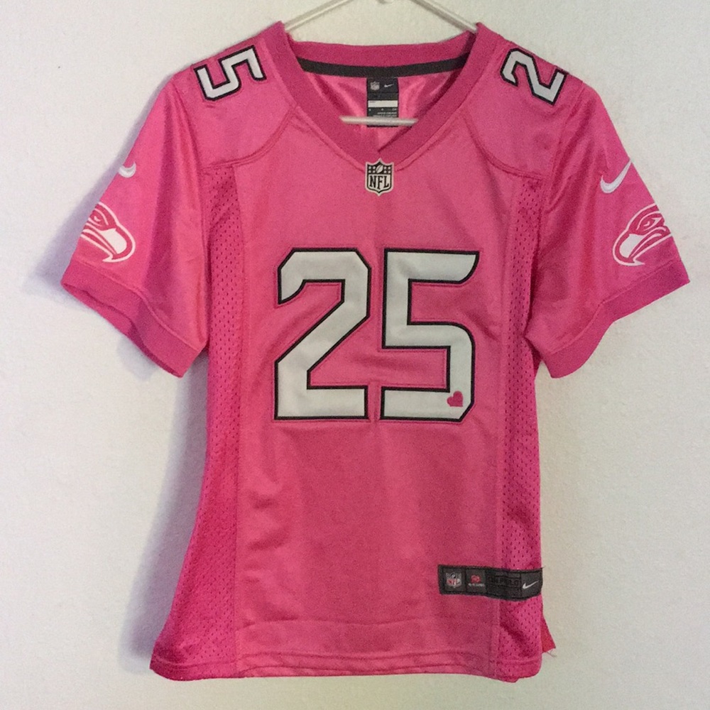 Pink Seahawks jersey