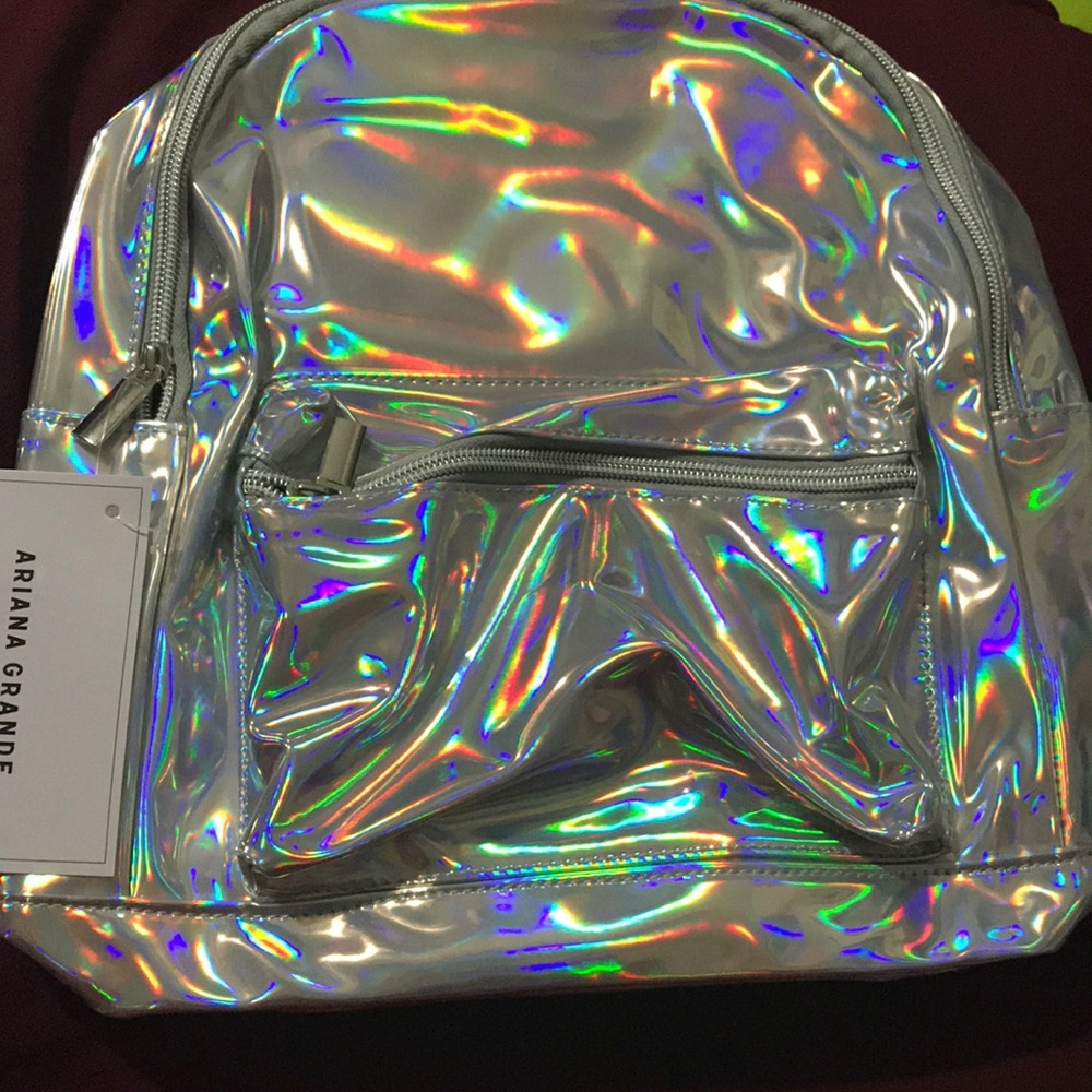 mini iridescent ariana grande backpack