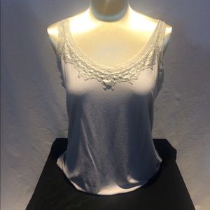 {Chico’s } Size 2 Gray lace cami/tank