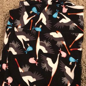 Lularoe TC pregnancy stork leggings never worn