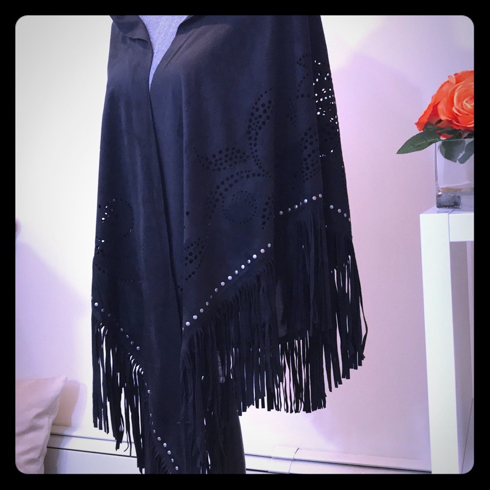Faux Suede Laser Cut Wrap