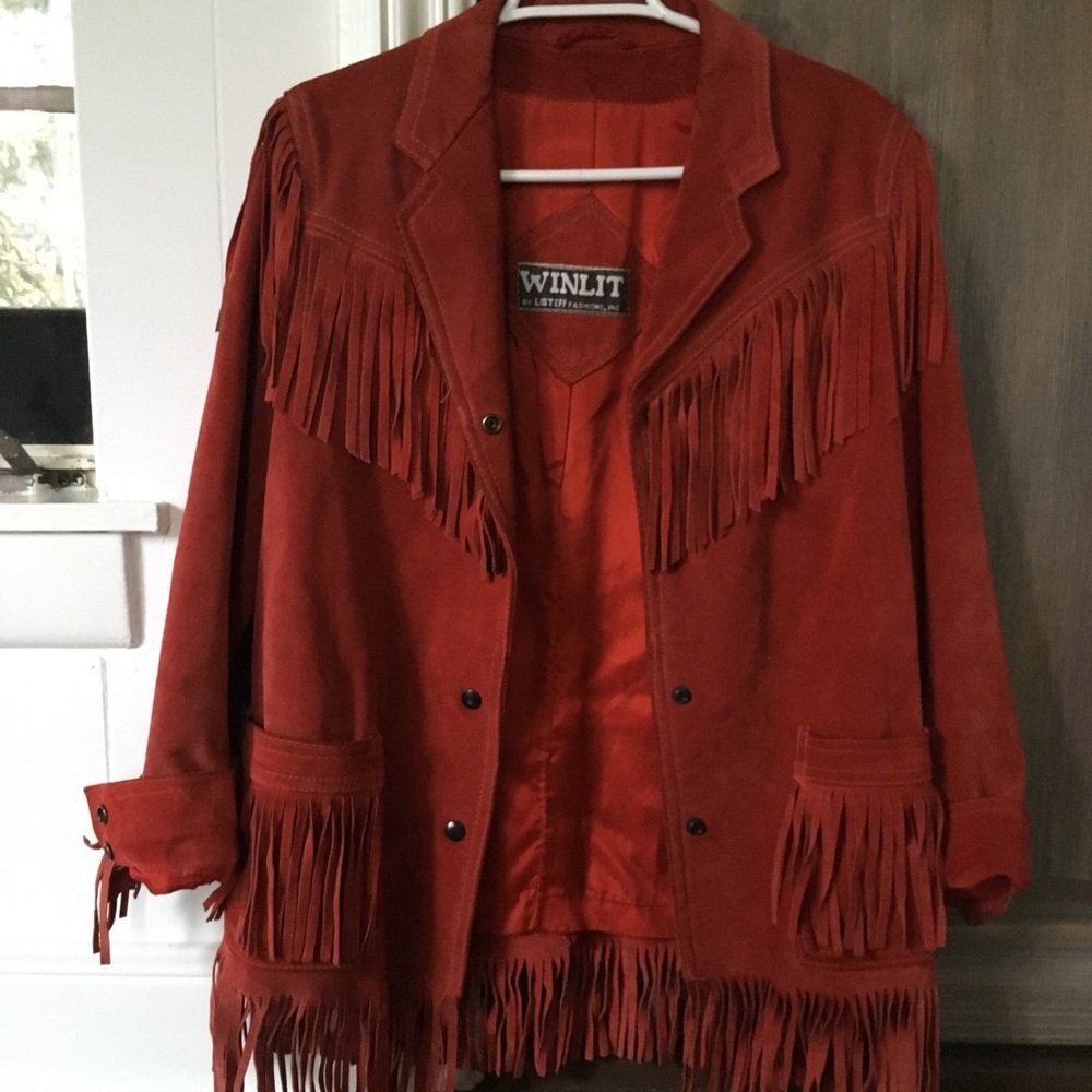 Vintage Suede Jacket with Fringe