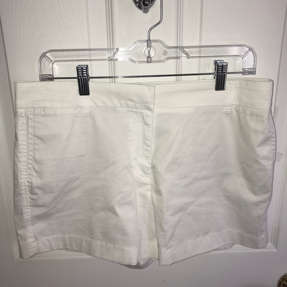 White Chino J Crew Shorts