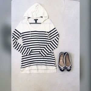 Long, Hooded, Long-Sleeved Top