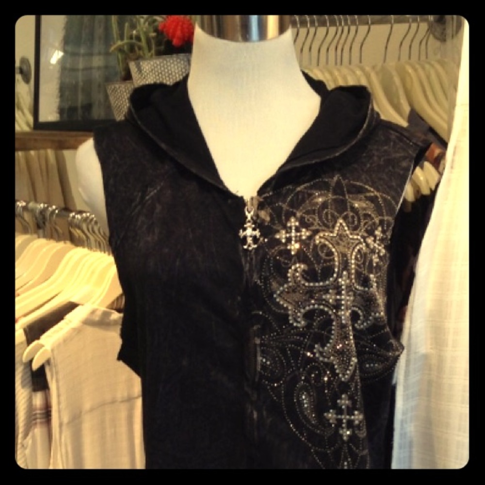 Beautiful Vocal Bling Sleeveless Hoodie!
