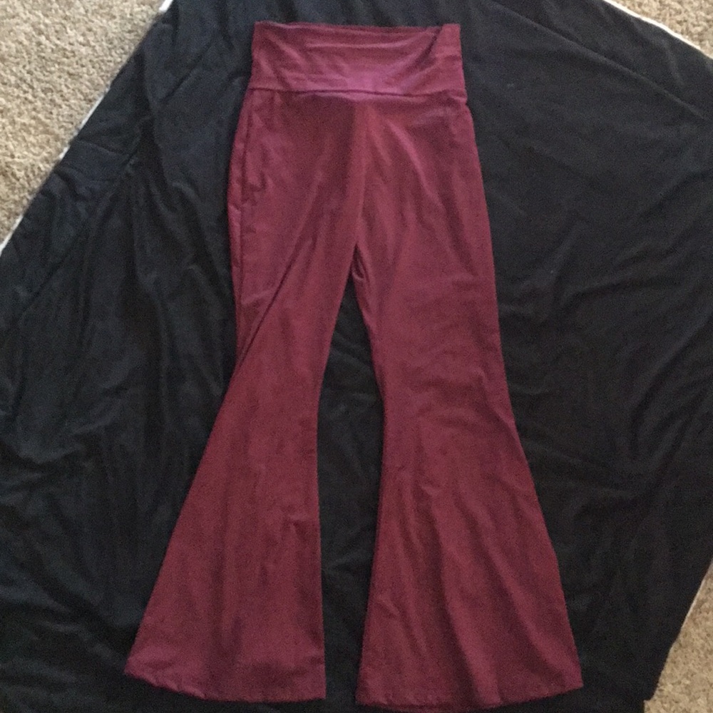 Wine colored bell bottoms!