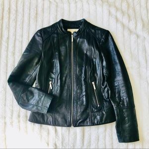 MICHAEL KORS black leather jacket
