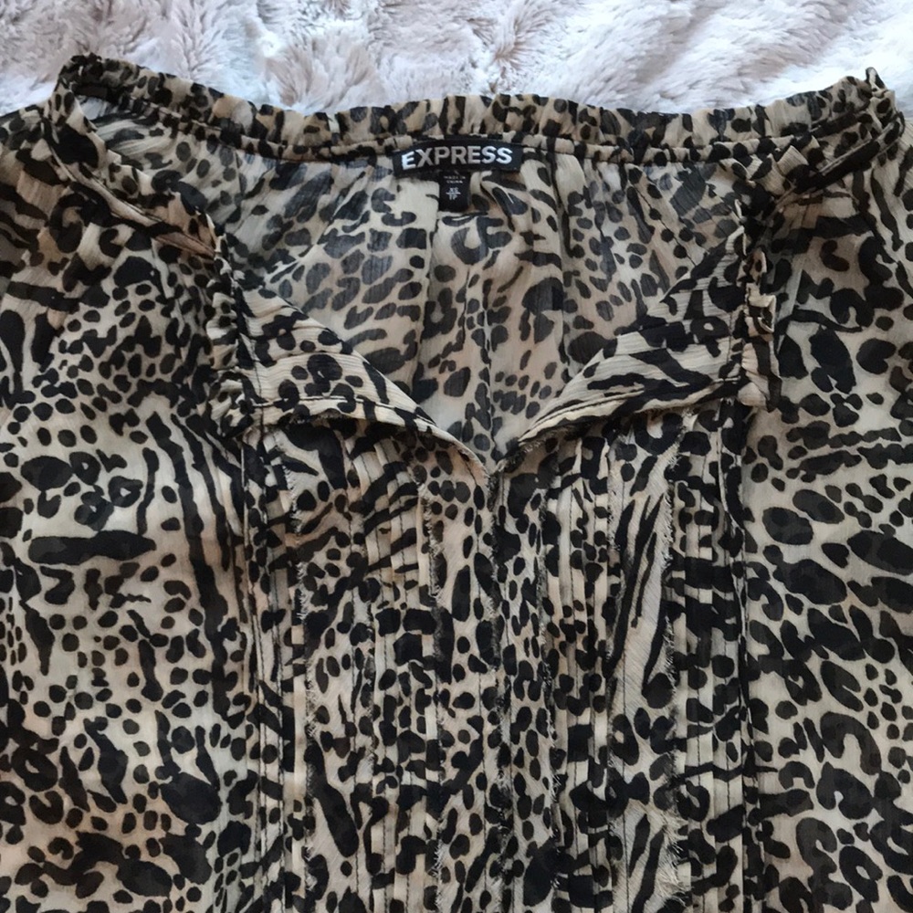 Express Cheetah Print Blouse