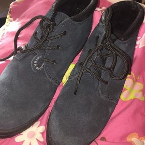 Navy blue waterproof and wool women's booties 7.5W