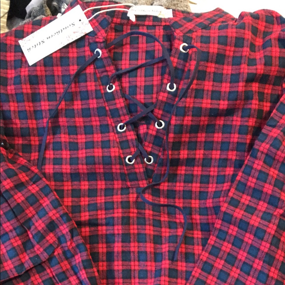 NWT red/blue plaid dress💙❤️