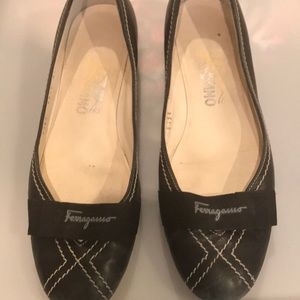 Black ferragamo loafers