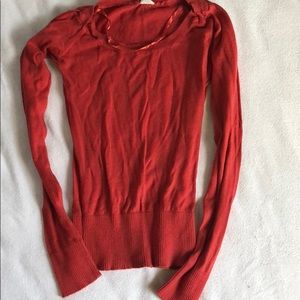 Orange cotton sweater