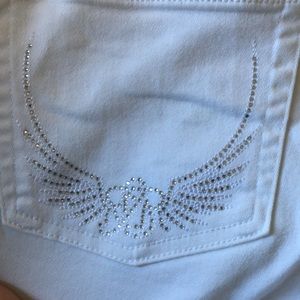 Rock and republic white angel wing jeans