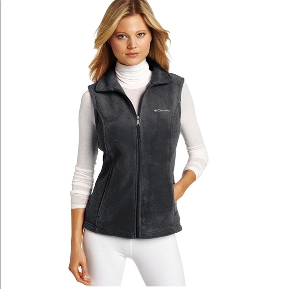 Columbia Jackets & Blazers - Columbia charcoal gray fleece vest