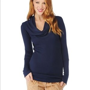 Splendid cowl neck waffle knit tunic