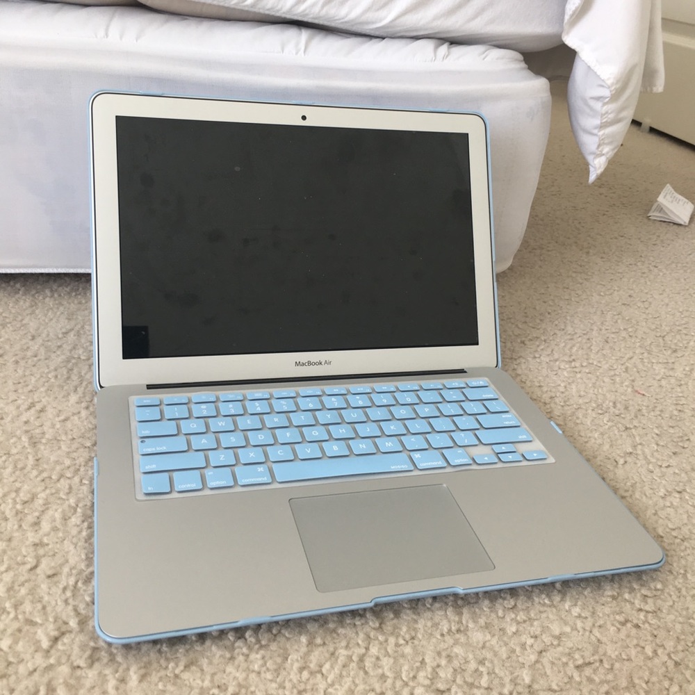 macbook air 13” baby blue case