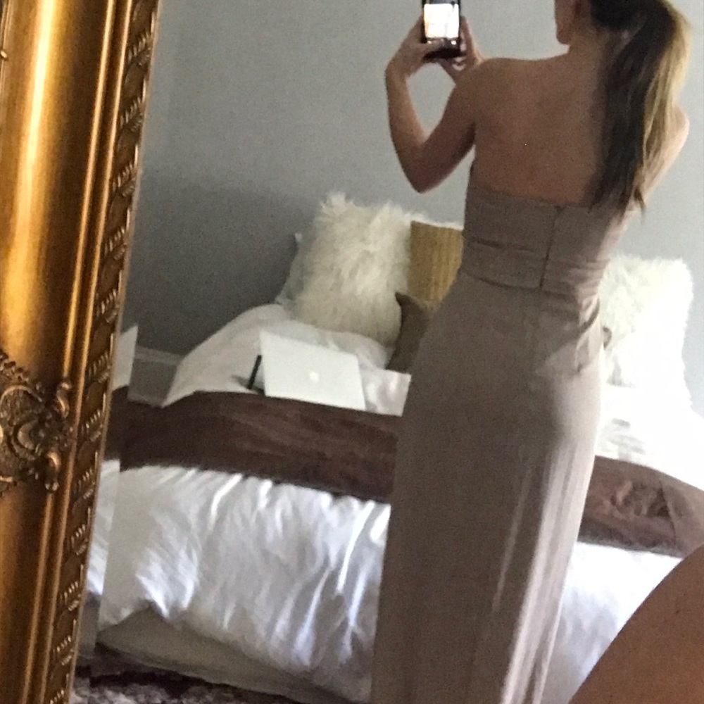 BCBGMaxAzria champagne colored dress!