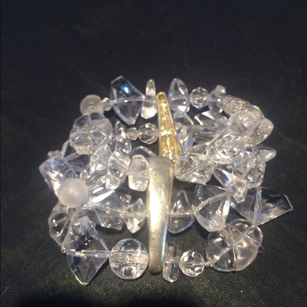 {Chico’s} lucite and silver bracelet 3 strand