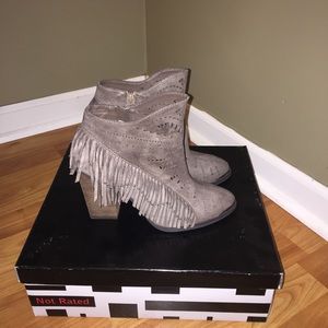 Not Rated Fringe Angle Boots