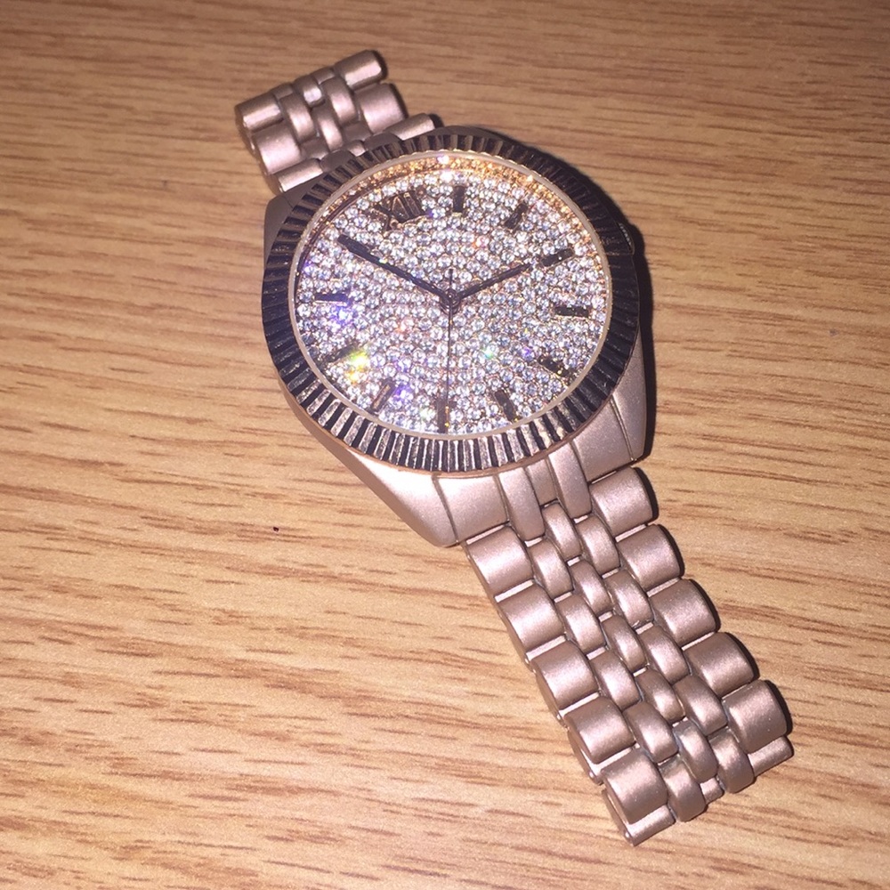 Rose Gold and Light Pink Bling Watch
