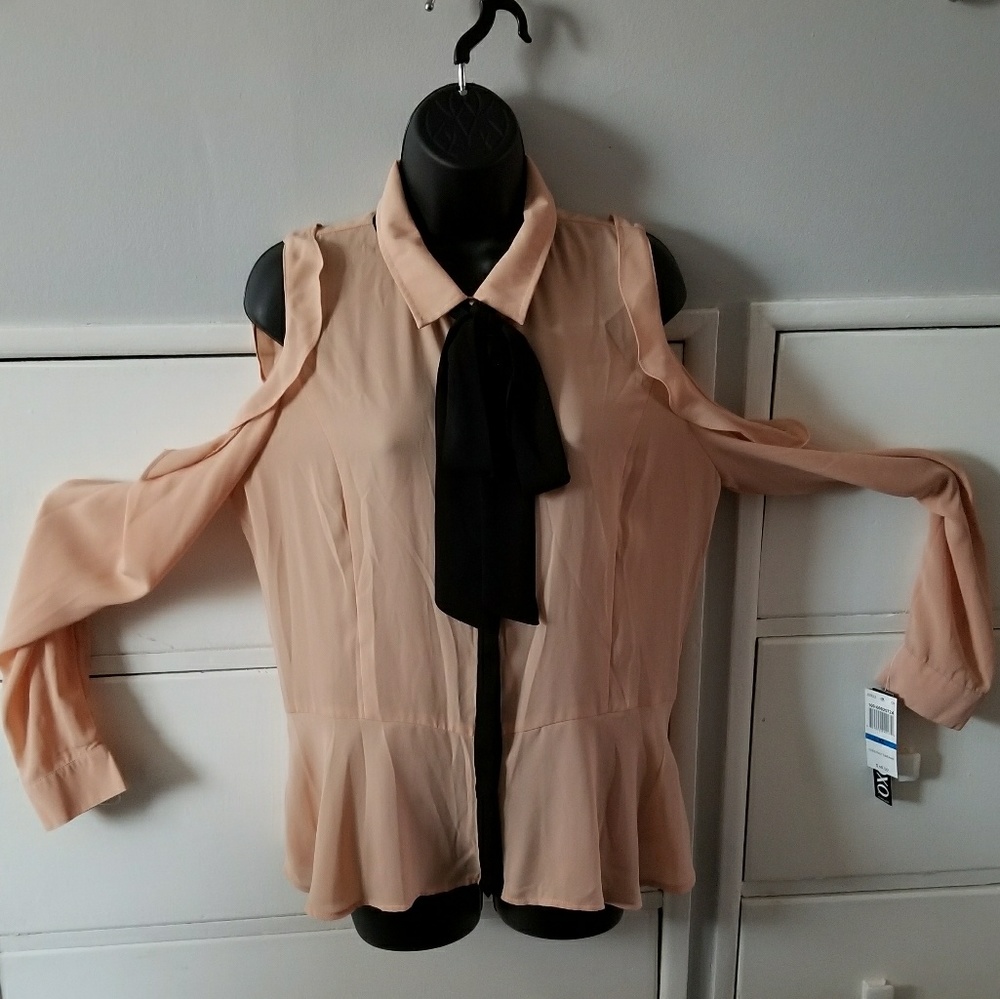 Cold Shoulder Peplum Blouse