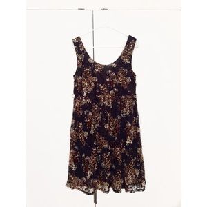 Lace Floral Print Dress