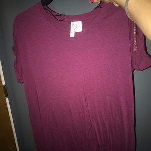 Maroon T-shirt dress H&M