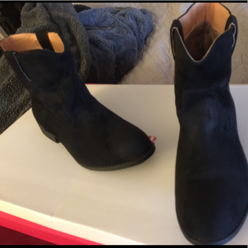 Brand new Black suede booties, never worn NWT