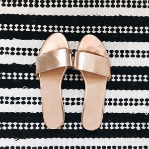 Rose gold slides NEVER BEEN WORN