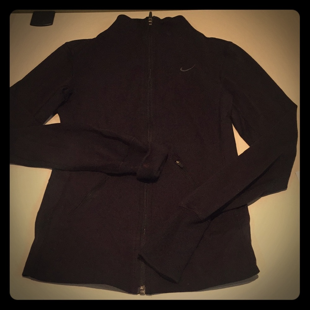 Black Nike long sleeve zip up, xs