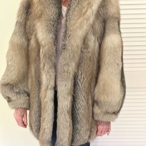 Silver Fox Coat (mid thigh length)
