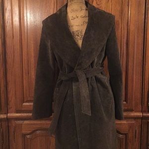 Vintage Newport News Shawl Collar Suede Coat