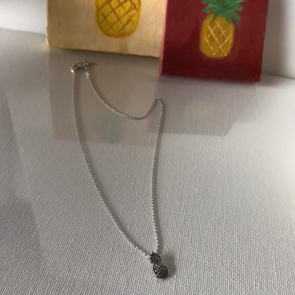 Silver Plated Pineapple Necklace - Picture 2 of 3